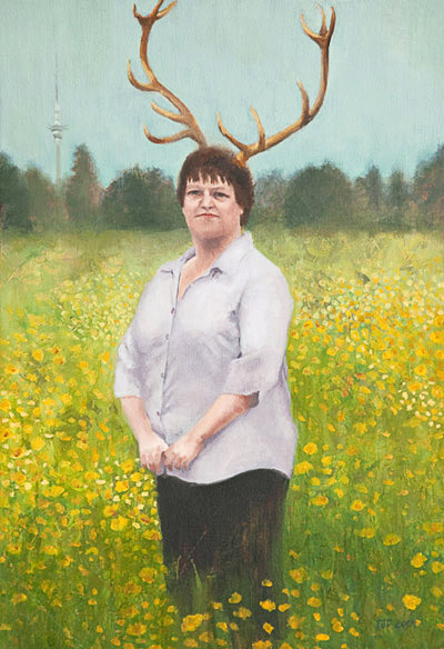 painting-2009-portrait-field-of-yellow-flowers-antlers-wildflower