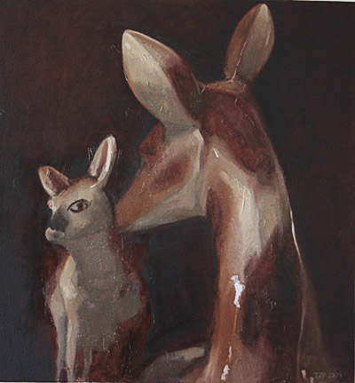 painting-2009-still-life-ceramic-doe-fawn-talisman-3