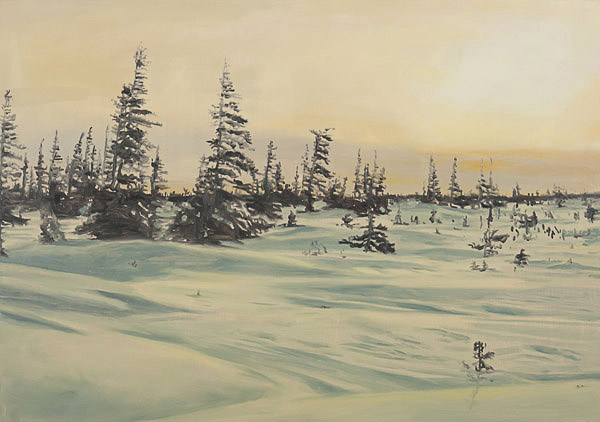 drawing-2011-landscape-snow-trees-on-my-way-to-your-place