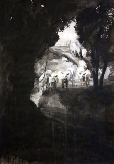 Cattle Creek Study, 1215mm x 855mm, ink on paper, 2012