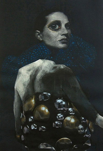 Judith, 1120mm x 765mm, colour pencil on paper, 2013
