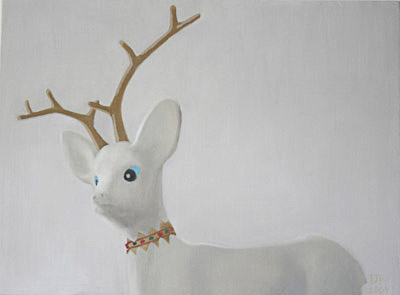 painting-2009-still-life-deer-antlers-talisman-2