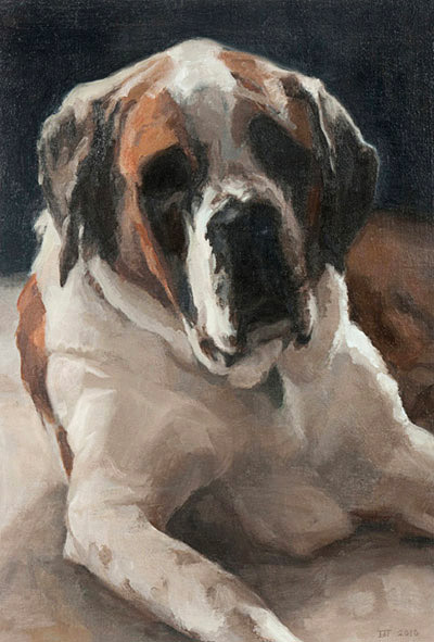 painting-2010-portrait-dog-daphane